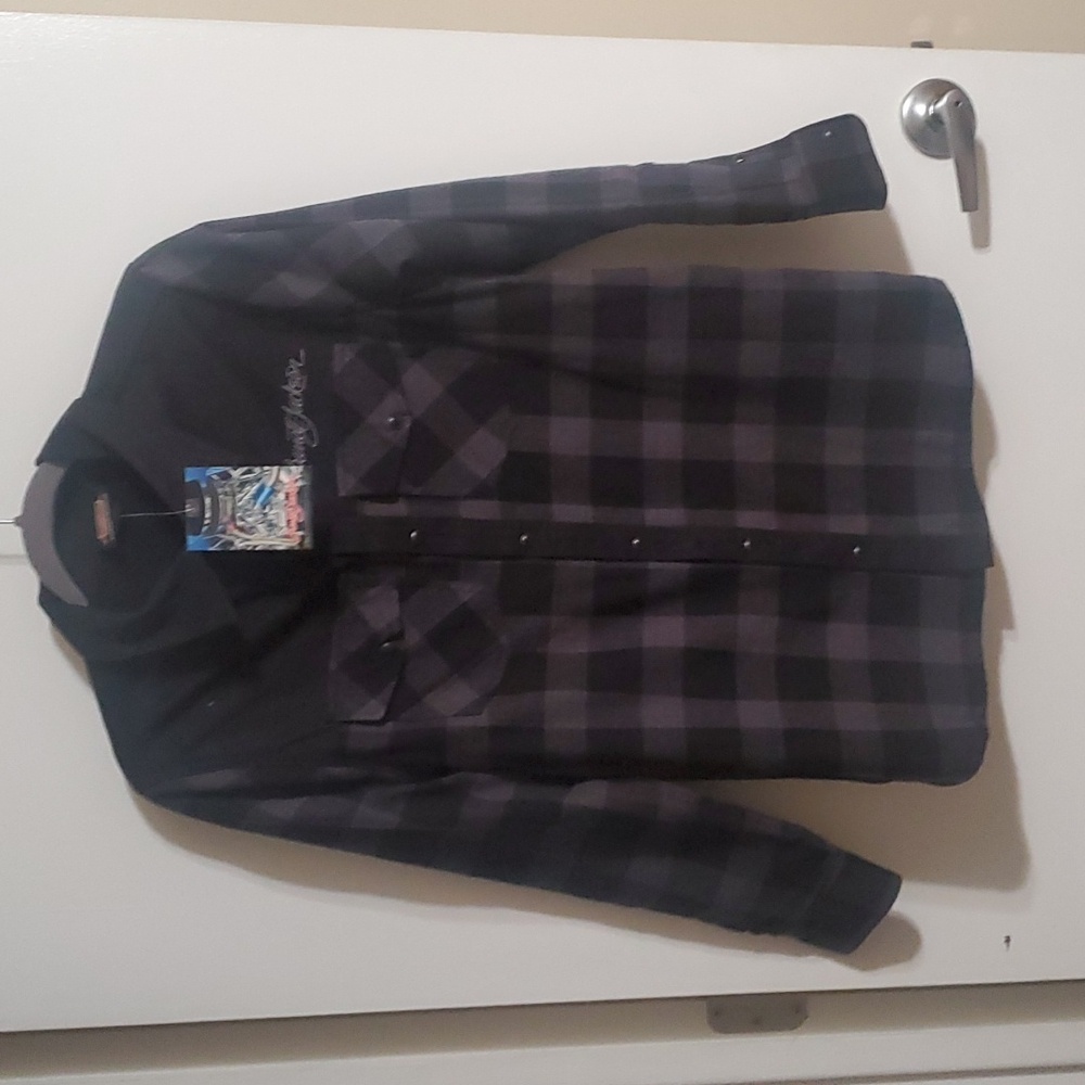 Barrett Jackson Logo Plaid Shirt